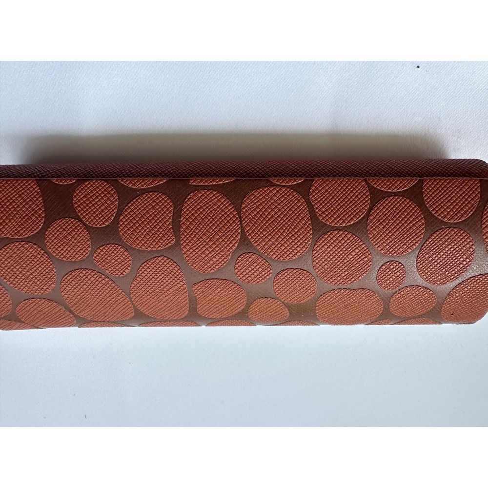 Eyeglass Case Hard Shell Clamshell Protective Brown‎ Pattern - Picture 9 of 9